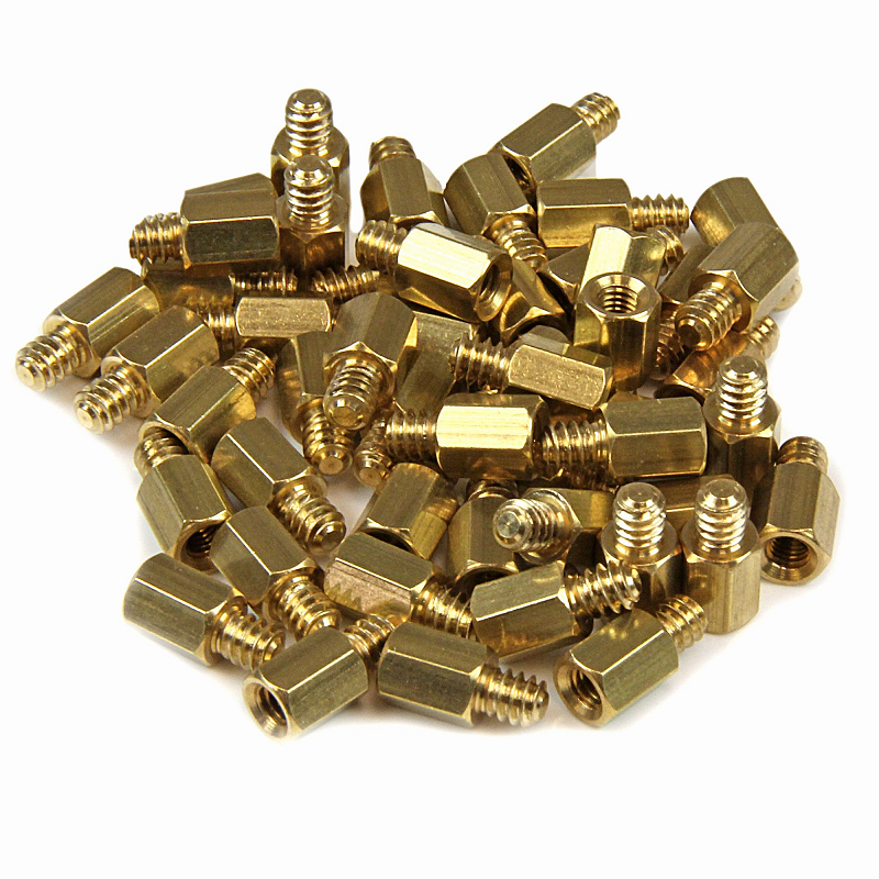 StarTech SCREWNUTM Replacement PC Mounting #6-32 to M3 Metal Jack Screw Standoff 50 Pack